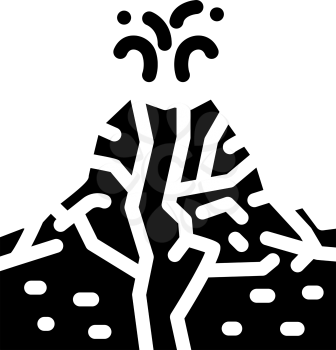 stratovolcano mountain glyph icon vector. stratovolcano mountain sign. isolated contour symbol black illustration