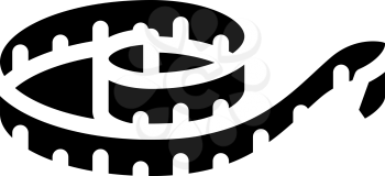 flexible meter glyph icon vector. flexible meter sign. isolated contour symbol black illustration