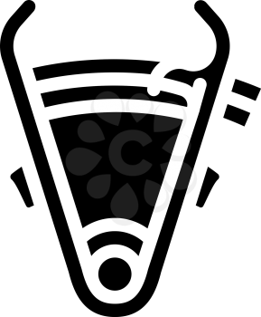 caliper tool glyph icon vector. caliper tool sign. isolated contour symbol black illustration