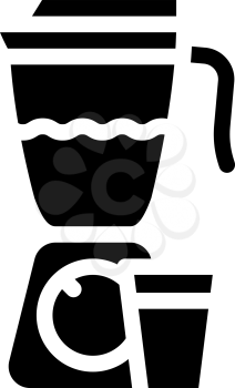 smoothie drink glyph icon vector. smoothie drink sign. isolated contour symbol black illustration