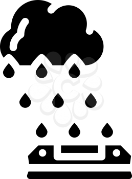rain sensor glyph icon vector. rain sensor sign. isolated contour symbol black illustration