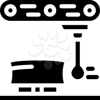 dimension gauge glyph icon vector. dimension gauge sign. isolated contour symbol black illustration