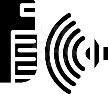 sound sensor glyph icon vector. sound sensor sign. isolated contour symbol black illustration