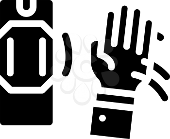 motion sensor glyph icon vector. motion sensor sign. isolated contour symbol black illustration
