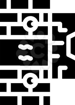 vibration sensor glyph icon vector. vibration sensor sign. isolated contour symbol black illustration