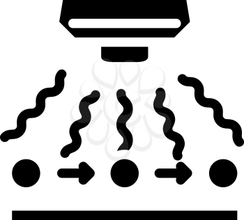 radio wave sensor glyph icon vector. radio wave sensor sign. isolated contour symbol black illustration