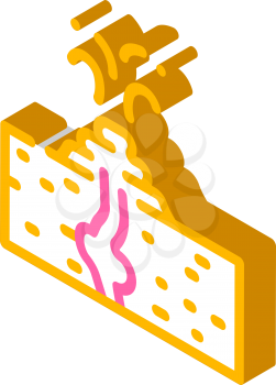 mud volcano isometric icon vector. mud volcano sign. isolated symbol illustration