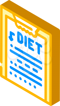 description diet isometric icon vector. description diet sign. isolated symbol illustration