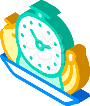 food by hour isometric icon vector. food by hour sign. isolated symbol illustration