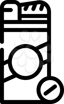 sugar substitute line icon vector. sugar substitute sign. isolated contour symbol black illustration