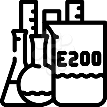 chemical inventory food additives line icon vector. chemical inventory food additives sign. isolated contour symbol black illustration
