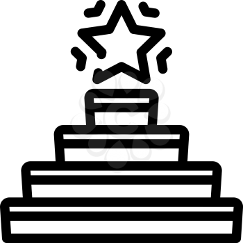 successful goal achievement line icon vector. successful goal achievement sign. isolated contour symbol black illustration