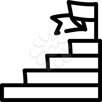 goal achievement line icon vector. goal achievement sign. isolated contour symbol black illustration