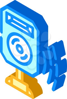 speaker electronic device isometric icon vector. speaker electronic device sign. isolated symbol illustration