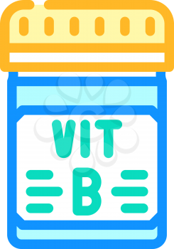 vitamin b package color icon vector. vitamin b package sign. isolated symbol illustration