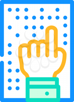 braille print inclusive life color icon vector. braille print inclusive life sign. isolated symbol illustration