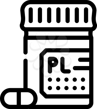 placebo pills line icon vector. placebo pills sign. isolated contour symbol black illustration