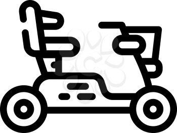 electric scooter for disabled people line icon vector. electric scooter for disabled people sign. isolated contour symbol black illustration