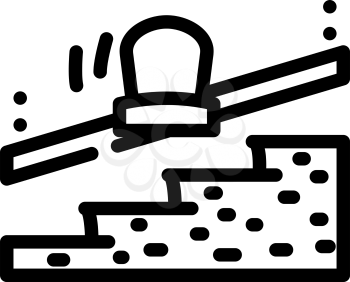 invalid elevator line icon vector. invalid elevator sign. isolated contour symbol black illustration
