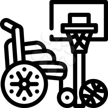 sport inclusive life line icon vector. sport inclusive life sign. isolated contour symbol black illustration