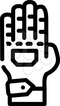 glove protest meeting line icon vector. glove protest meeting sign. isolated contour symbol black illustration