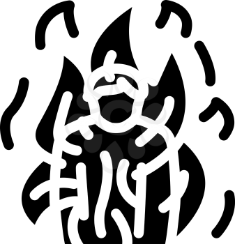 burning man event glyph icon vector. burning man event sign. isolated contour symbol black illustration