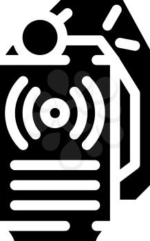 flashbang grenade glyph icon vector. flashbang grenade sign. isolated contour symbol black illustration
