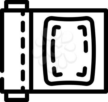 cling film plastic line icon vector. cling film plastic sign. isolated contour symbol black illustration