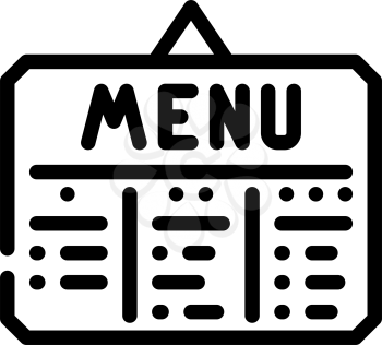 menu canteen line icon vector. menu canteen sign. isolated contour symbol black illustration