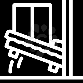 wardrobe bed glyph icon vector. wardrobe bed sign. isolated contour symbol black illustration