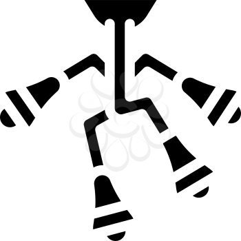 design chandelier glyph icon vector. design chandelier sign. isolated contour symbol black illustration