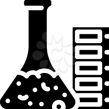 acidity of peat glyph icon vector. acidity of peat sign. isolated contour symbol black illustration