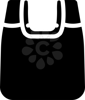 bag plastic material glyph icon vector. bag plastic material sign. isolated contour symbol black illustration