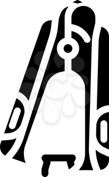 anti-stapler stationery tool glyph icon vector. anti-stapler stationery tool sign. isolated contour symbol black illustration