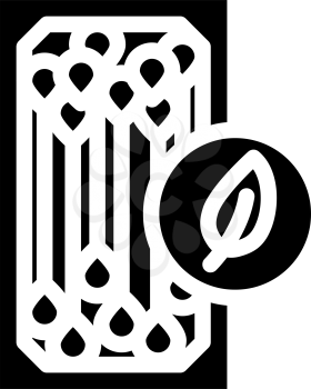 ear sticks zero waste glyph icon vector. ear sticks zero waste sign. isolated contour symbol black illustration