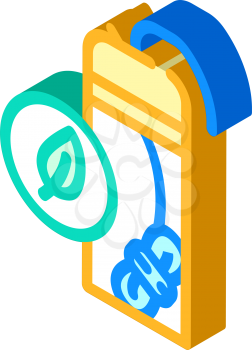 dental floss zero waste isometric icon vector. dental floss zero waste sign. isolated symbol illustration
