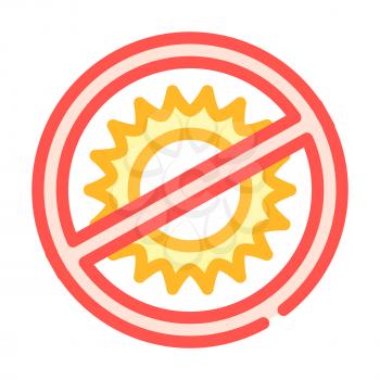 protect from sun rays color icon vector. protect from sun rays sign. isolated symbol illustration