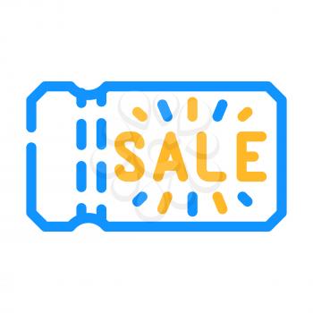 coupon ticket sale color icon vector. coupon ticket sale sign. isolated symbol illustration