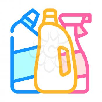 domestic chemical and detergent liquid department color icon vector. domestic chemical and detergent liquid department sign. isolated symbol illustration