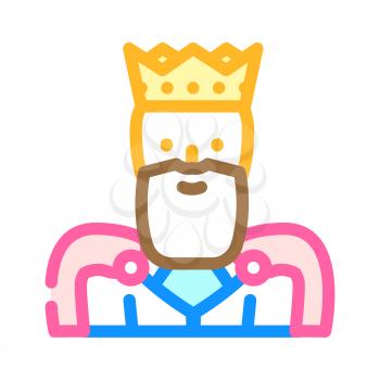 king man color icon vector. king man sign. isolated symbol illustration