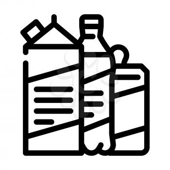 milk drink line icon vector. milk drink sign. isolated contour symbol black illustration