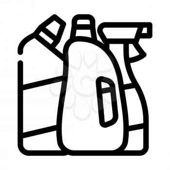 domestic chemical and detergent liquid department line icon vector. domestic chemical and detergent liquid department sign. isolated contour symbol black illustration