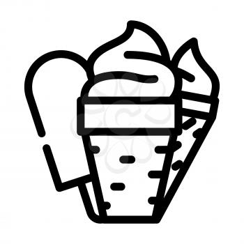 ice cream department line icon vector. ice cream department sign. isolated contour symbol black illustration