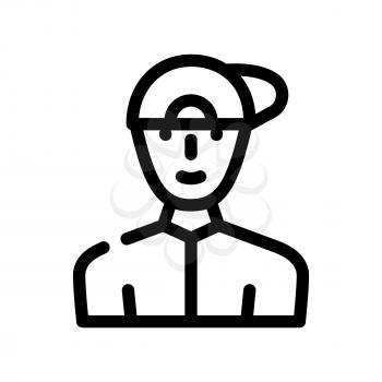 childhood teenager man line icon vector. childhood teenager man sign. isolated contour symbol black illustration
