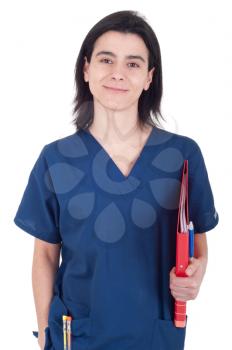 Royalty Free Photo of a Doctor Holding a Folder