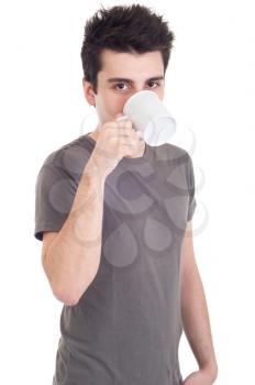 Royalty Free Photo of a Man Drinking Coffee