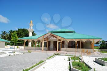 Royalty Free Photo of a  Mosque in a Small Maldives Island
