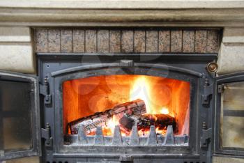 Royalty Free Photo of a Fireplace