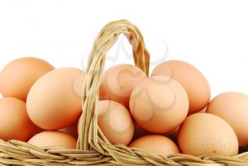 Royalty Free Photo of a Basket of Eggs