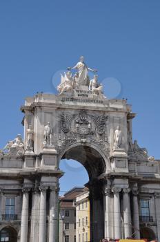 Royalty Free Photo of Commerce Square in Lisbon, Portugal